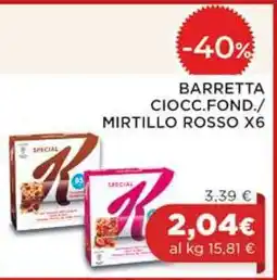 Coop BARRETTA CIOCC.FOND./MIRTILLO ROSSO X6 offerta