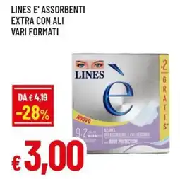 Famila Superstore Lines e' assorbenti extra con ali offerta