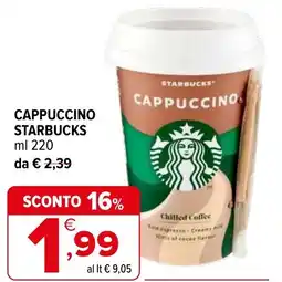 Iperal Cappuccino STARBUCKS offerta