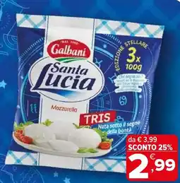 Iperal Galbani Santa Lucia Mozzarella offerta