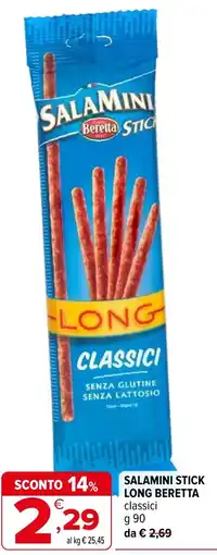 Iperal Salamini stick long BERETTA offerta
