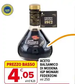 Iperal Aceto balsamico di modena igp monari FEDERZONI offerta