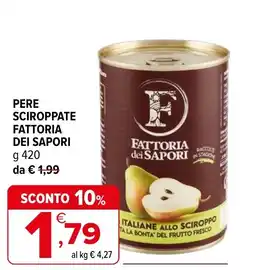 Iperal Pere sciroppate FATTORIA DEI SAPORI offerta