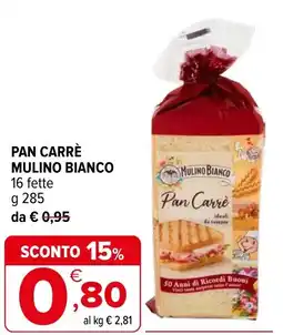 Iperal Pan carrè MULINO BIANCO 16 fette offerta