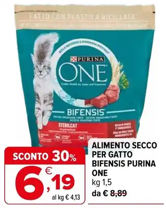 Alimento secco per gatto bifensis purina one