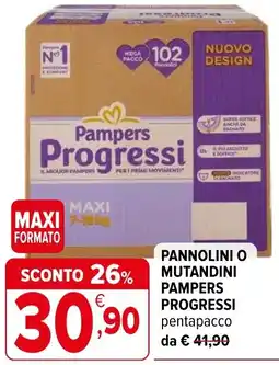 Iperal Pannolini o mutandini pampers progressi offerta