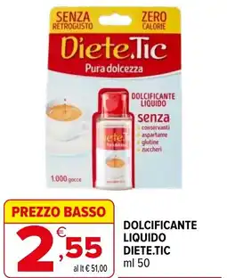 Iperal Dolcificante liquido DIETE.TIC offerta