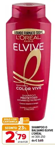 Iperal Shampoo o balsamo elvive l'oréal offerta