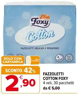 Iperal Fazzoletti cotton foxy offerta