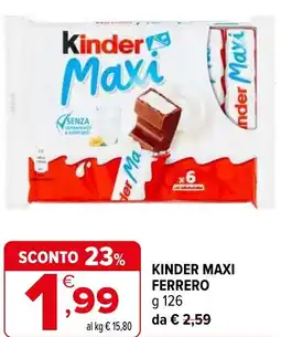 Iperal Kinder maxi FERRERO offerta