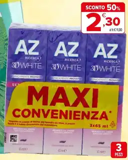 Iperal Dentifricio 3d white AZ offerta