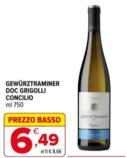 Iperal Gewürztraminer doc grigolli CONCILIO offerta