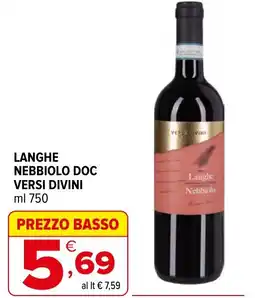 Iperal Langhe nebbiolo DOC VERSI DIVINI offerta