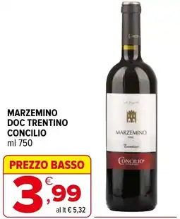 Iperal Marzemino doc trentino CONCILIO offerta