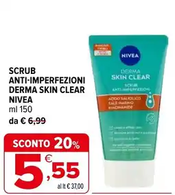 Iperal Scrub anti-imperfezioni derma skin clear NIVEA offerta