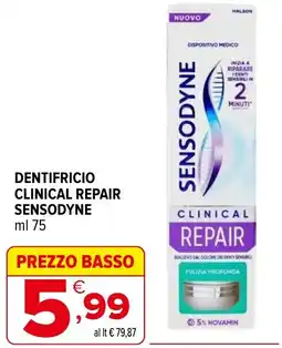 Iperal Dentifricio clinical repair SENSODYNE offerta