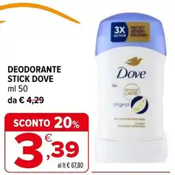 Iperal Deodorante stick DOVE offerta