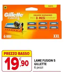Iperal Lame fusion 5 GILLETTE 6 pezzi offerta
