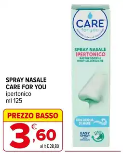 Iperal Spray nasale CARE FOR YOU offerta