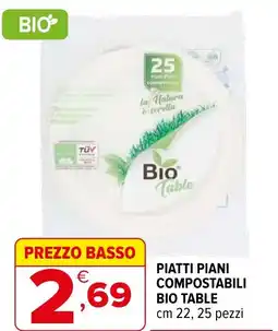 Iperal Piatti piani compostabili BIO TABLE offerta
