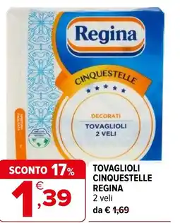 Iperal Tovaglioli cinquestelle REGINA offerta