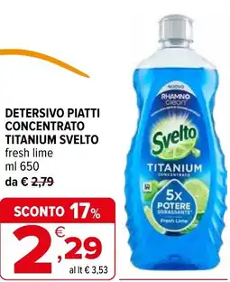 Iperal Detersivo piatti concentrato titanium SVELTO offerta