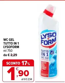 Iperal Wc gel tutto in 1 LYSOFORM offerta