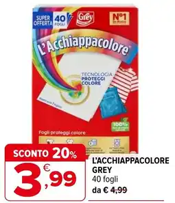 Iperal L'acchiappacolore GREY 40 fogli offerta