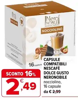 Iperal Capsule compatibili nescafè dolce gusto neronobile offerta