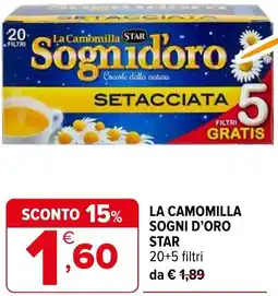 Iperal La camomilla sogni d'oro star offerta