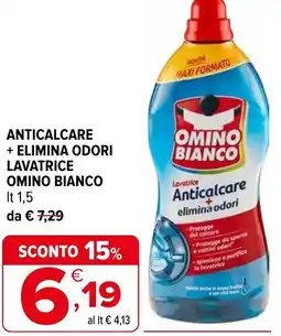 Iperal Anticalcare + elimina odori lavatrice OMINO BIANCO offerta