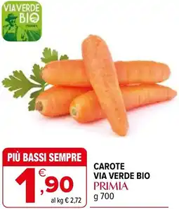 Iperal Carote via verde bio PRIMIA offerta