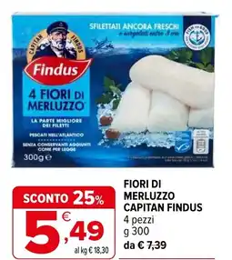 Iperal 4 fiori di merluzzo capitan FINDUS offerta