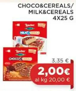 Coop CHOCO&CEREALS / MILK&CEREALS 4X25 G offerta