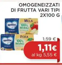 Coop Omogeneizzati di frutta vari tipi offerta