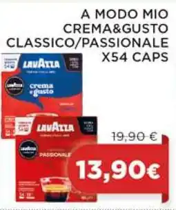 Coop A MODO MIO CREMA&GUSTO CLASSICO/PASSIONALE X54 CAPS offerta