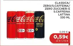 Coop Coca-Cola Classica/Zero/S.Caffeina/Zero Zuccheri e S.Caffeina offerta