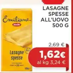 Coop LASAGNE SPESSE ALL'UOVO 500 G offerta