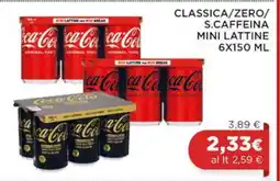 Coop CLASSICA/ZERO/S.CAFFEINA MINI LATTINE 6X150 ML offerta