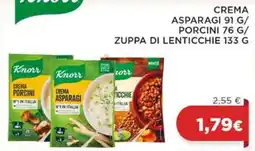 Coop Knorr Crema Asparagi/Porcini/Zuppa di Lenticchie offerta