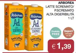 Coop ARBOREA LATTE SCREMATO/ P.SCREMATO ALTA DIGERIBILITÀ offerta