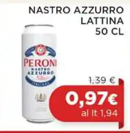 Coop NASTRO AZZURRO LATTINA 50 CL offerta