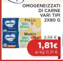 Coop Omogeneizzati di carne vari tipi offerta