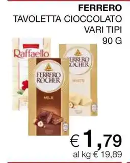 Coop FERRERO TAVOLETTA CIOCCOLATO offerta