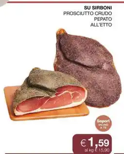 Coop SU SIRBONI PROSCIUTTO CRUDO PEPATO ALL’ETTO offerta