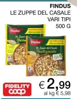 Coop Findus Le Zuppe del Casale offerta