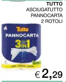 Coop TUTTO ASCIUGATUTTO PANNOCARTA 2 ROTOLI offerta