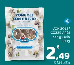 Conad VONGOLE/COZZE ARBI con guscio offerta