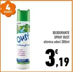 Conad DEODORANTE SPRAY OUST offerta