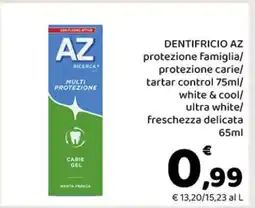 Conad DENTIFRICIO AZ offerta